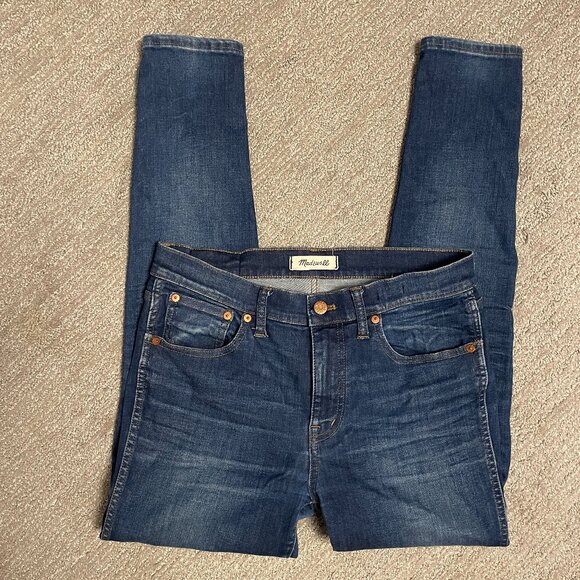 MADEWELL Jeans 9" High Riser Skinny Skinny 29 Denim Blue - Picture 2 of 9